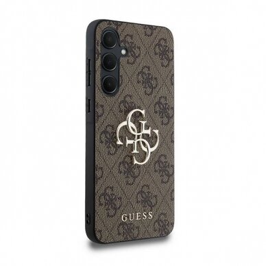 Samsung A35 5G brown PU Leather 4G Metal Logo GUESS nugarėlė 3