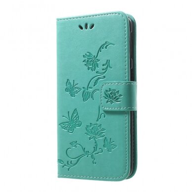 Samsung A40 green Tracy K.FLEXI dėklas Butterfly and Flower 1