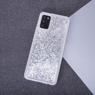 Samsung A40 sidabro spalvos WATER SPARKLE nugarėlė 7