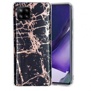 Samsung A42 5G Tracy nugarėlė Black&Gold Marble 1