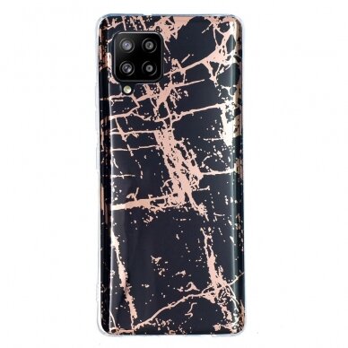 Samsung A42 5G Tracy nugarėlė Black&Gold Marble 2