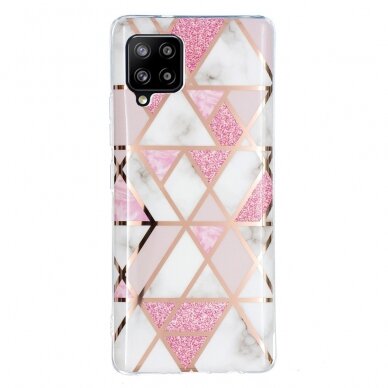 Samsung A42 5G Tracy nugarėlė Geometric rose marble 2