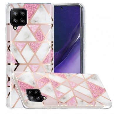 Samsung A42 5G Tracy nugarėlė Geometric rose marble