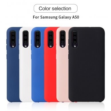 Samsung A50 raudona SILICONE nugarėlė 1