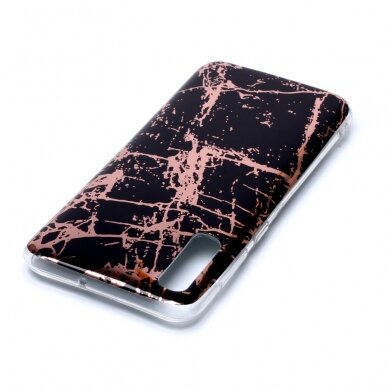 Samsung A50 Tracy nugarėlė Black&gold Marble 3