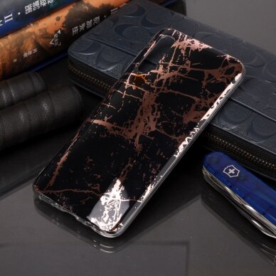 Samsung A50 Tracy nugarėlė Black&gold Marble 4