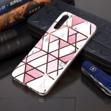 Samsung A50 Tracy nugarėlė Geometric pink marble 4