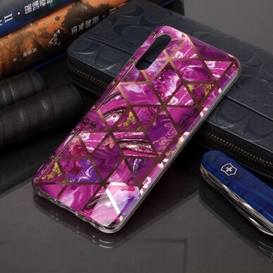 Samsung A50 Tracy nugarėlė Geometric purple marble 4