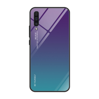 Samsung A50 violetinė+mėlyna tracy GLASS nugarėlė 2