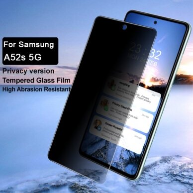 Samsung A52/A52 5G black pilnas 5D PRIVACY stiklas 1