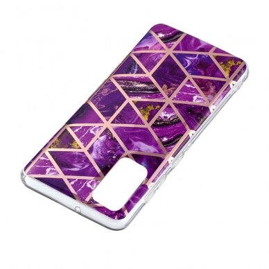 Samsung A52/A52 5G Tracy nugarėlė Geometric purple marble 1