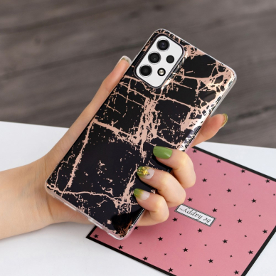 Samsung A53 5G Tracy nugarėlė Black&Gold Marble 2