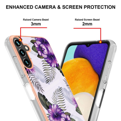 Samsung A54 5G Tracy nugarėlė MILKY WAY MARBLE Purple Flower 3