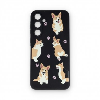 Samsung A55 5G black nugarėlė Corgi Design00303