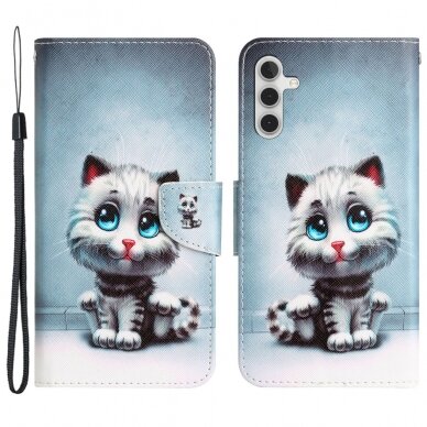 Samsung A55 5G Tracy fashion dėklas Cat with blue Eyes