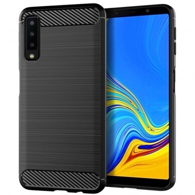 Samsung A7 2018 juoda LYGCARBON nugarėlė