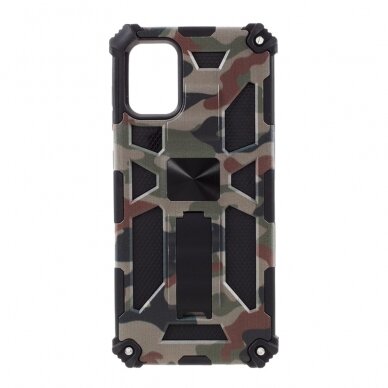 Samsung A71 green camouflage ARMOR METAL nugarėlė