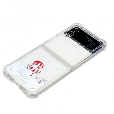 Samsung FLIP4 5G Tracy shock clear nugarėlė Christmas Snowman 2