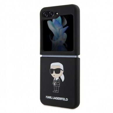 Samsung FLIP5 5G black Silicone Ikonik KARL LAGERFELD nugarėlė 13