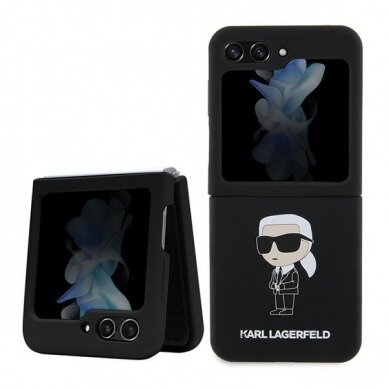 Samsung FLIP5 5G black Silicone Ikonik KARL LAGERFELD nugarėlė 8