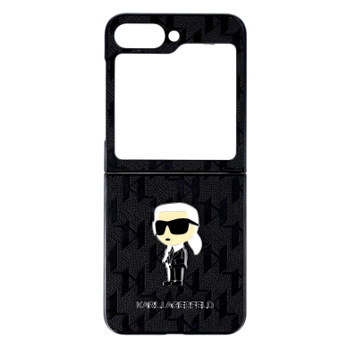 Samsung FLIP6 5G black Saffiano Monogram Ikonik Pin KARL LAGERFELD nugarėlė 3