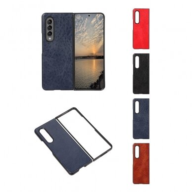 Samsung Fold3 5G ruda Leather nugarėlė 3