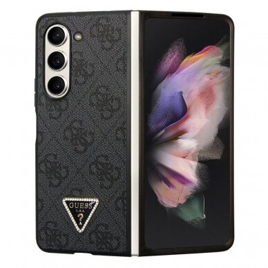 Samsung Fold5 5G black PU Leather Triangle GUESS nugarėlė