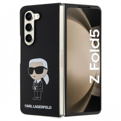 Samsung FOLD5 5G black Silicone Ikonik KARL LAGERFELD nugarėlė