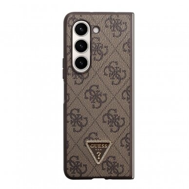 Samsung Fold5 5G brown PU Leather Triangle GUESS nugarėlė 1