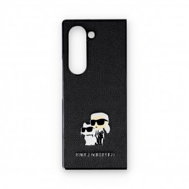 Samsung FOLD6 5G black Saffiano Metal Pin KARL LAGERFELD nugarėlė KLHCZFD6SAPKCNPK