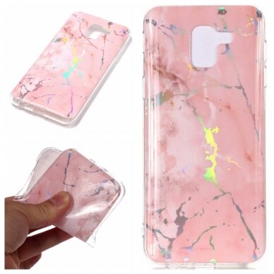 Samsung J6 2018 Tracy Pink Marble+ nugarėlė