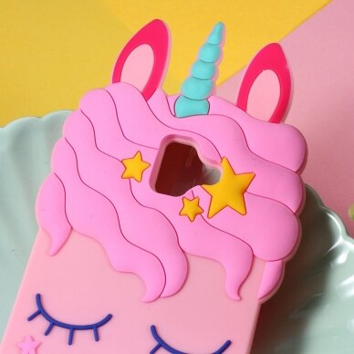 Samsung J6 PLUS šviesiai rožinė nugarėlė Cute Unicorn 1