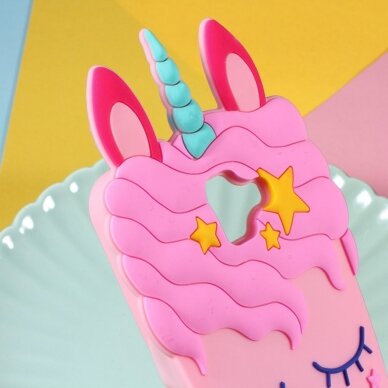 Samsung J6 PLUS šviesiai rožinė nugarėlė Cute Unicorn 2