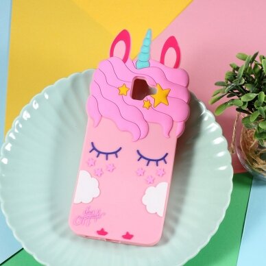 Samsung J6 PLUS šviesiai rožinė nugarėlė Cute Unicorn