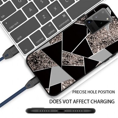 Samsung Note 20 Tracy nugarėlė Geometric marble black 1