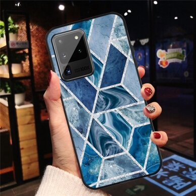 Samsung Note 20 ULTRA Tracy nugarėlė Geometric marble dark blue 3