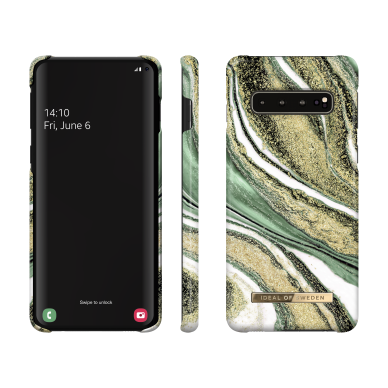 Samsung S10 iDeal Of Sweden nugarėlė Cosmic Green Swirl 1