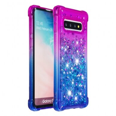 Samsung S10 mėlyna-violetinė Water Shock nugarėlė 2