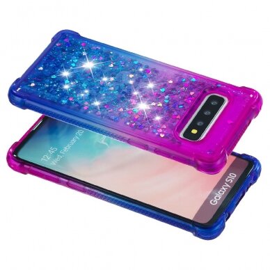 Samsung S10 mėlyna-violetinė Water Shock nugarėlė 3