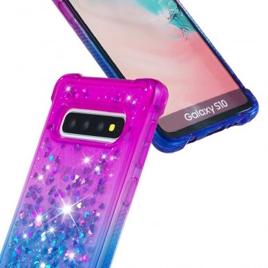 Samsung S10 mėlyna-violetinė Water Shock nugarėlė 4