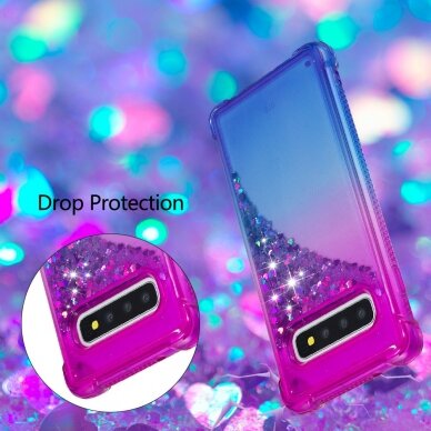 Samsung S10 mėlyna-violetinė Water Shock nugarėlė 5