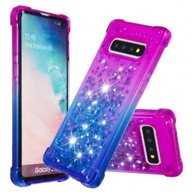 Samsung S10 mėlyna-violetinė Water Shock nugarėlė