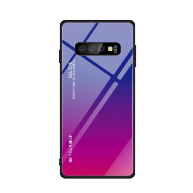 Samsung S10 mėlyna+rožinė tracy GLASS nugarėlė 2