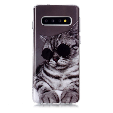 Samsung S10 Tracy nugarėlė Cat with glasses 1