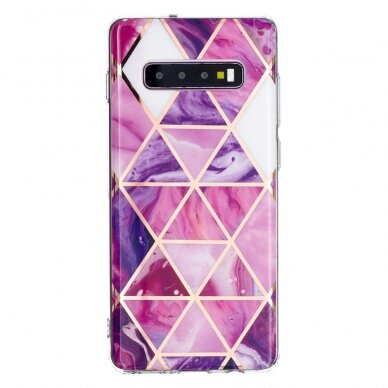 Samsung S10 Tracy nugarėlė Geometric marble purple 1