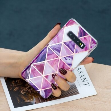 Samsung S10 Tracy nugarėlė Geometric marble purple 3