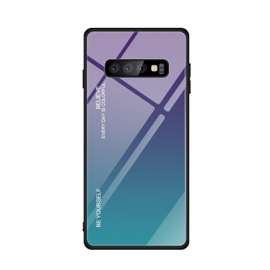 Samsung S10 violetinė+mėlyna tracy GLASS nugarėlė 1