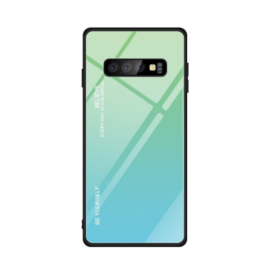 Samsung S10 žalia+melsva tracy GLASS nugarėlė 1