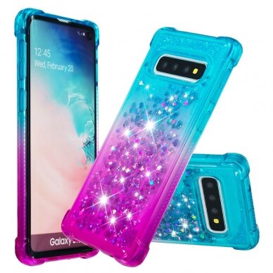 Samsung S10 žydra-violetinė Water Shock nugarėlė