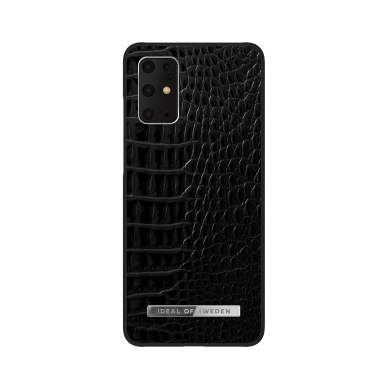 Samsung S20 PLUS iDeal Of Sweden nugarėlė Neo Noir Croco Silver